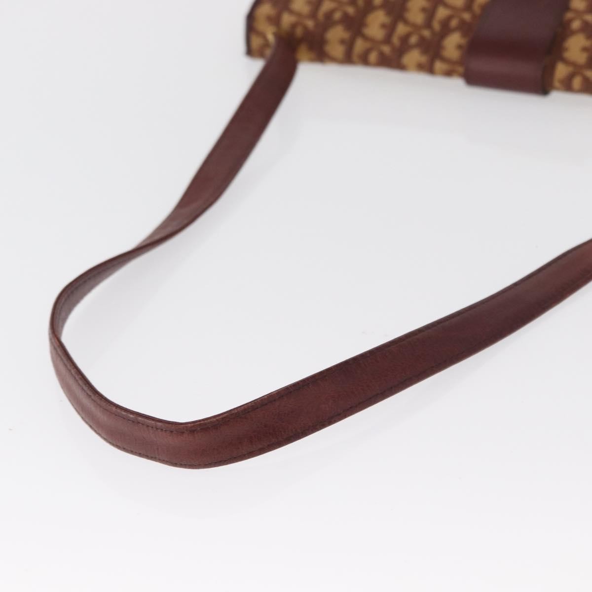 Christian Dior Vintage Cd Trotter Shoulder Bag Canvas Red Canvas Shoulder Bag Bag (Pre-Owned)