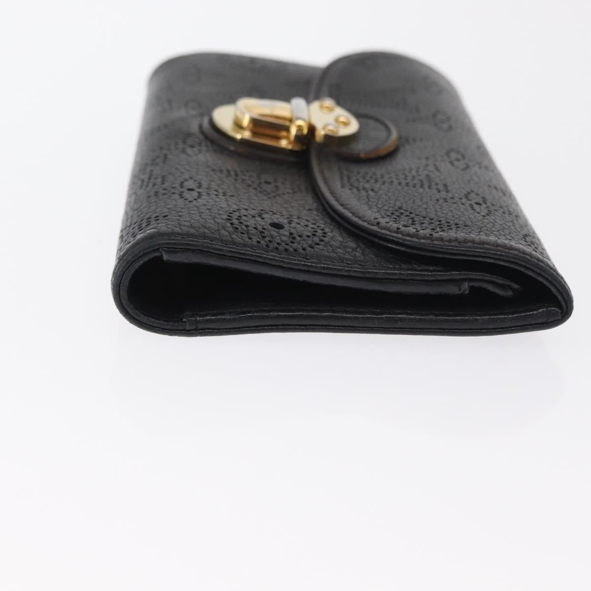 Louis Vuitton Amelia Wallet Mahina Leather Black Leather Wallets Accessory