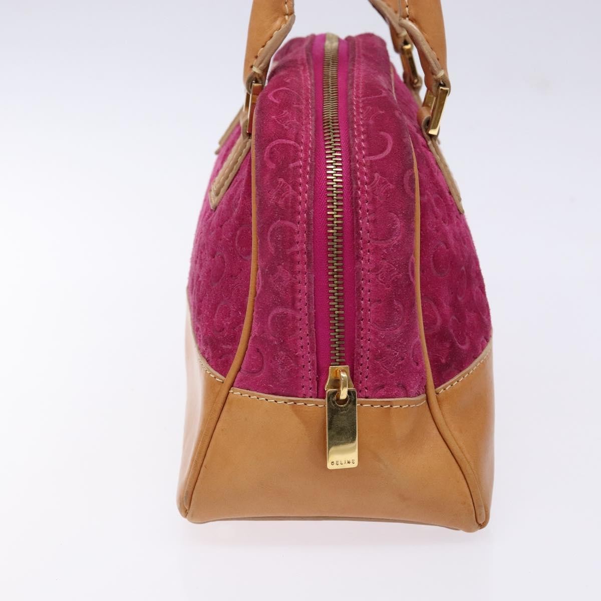 Celine Vintage Macadam Handbag C Macadam Suede Purple Suede Handbag