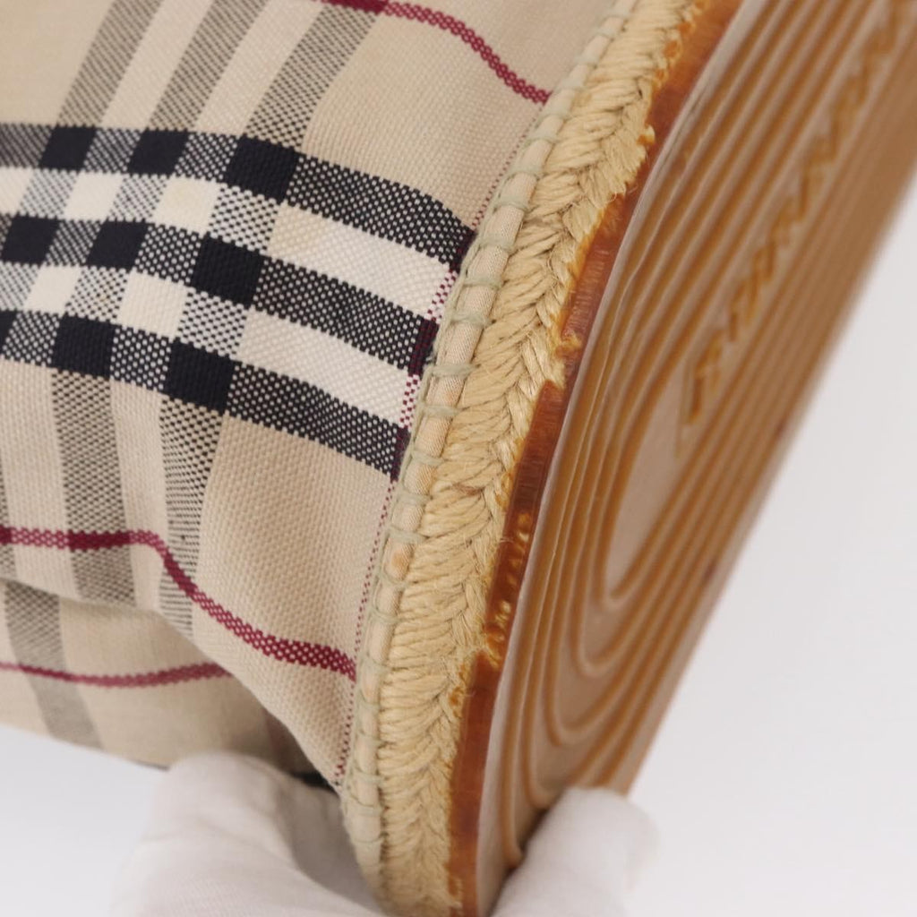 Burberry Nova Check Tote Canvas Check Pattern Beige Canvas Tote Bag