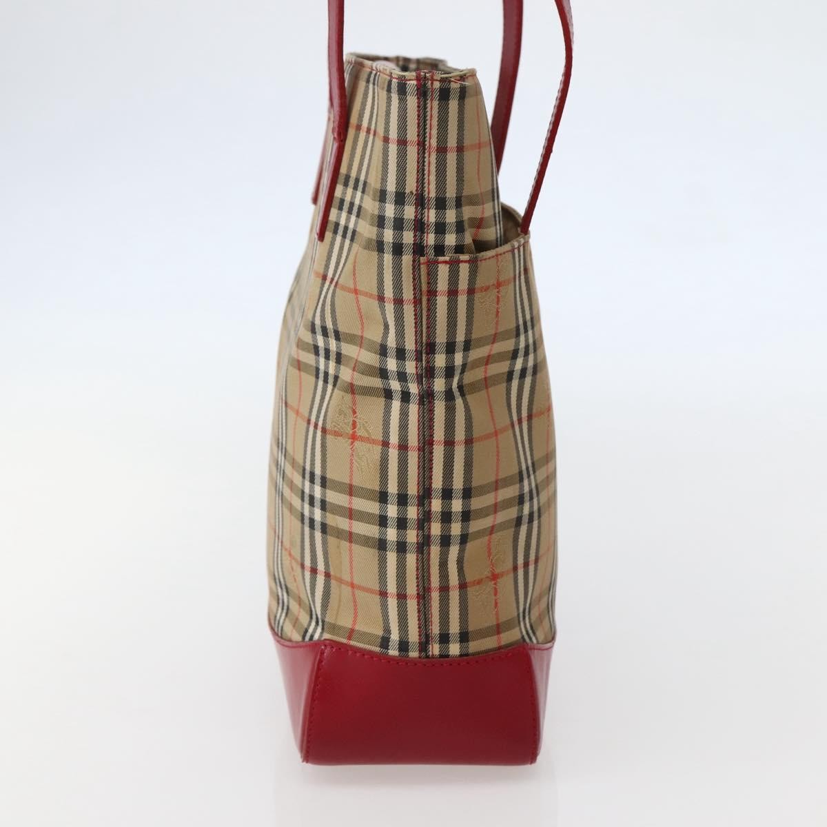 Burberry Nova Check Tote Canvas Check Pattern Beige Canvas Tote Bag
