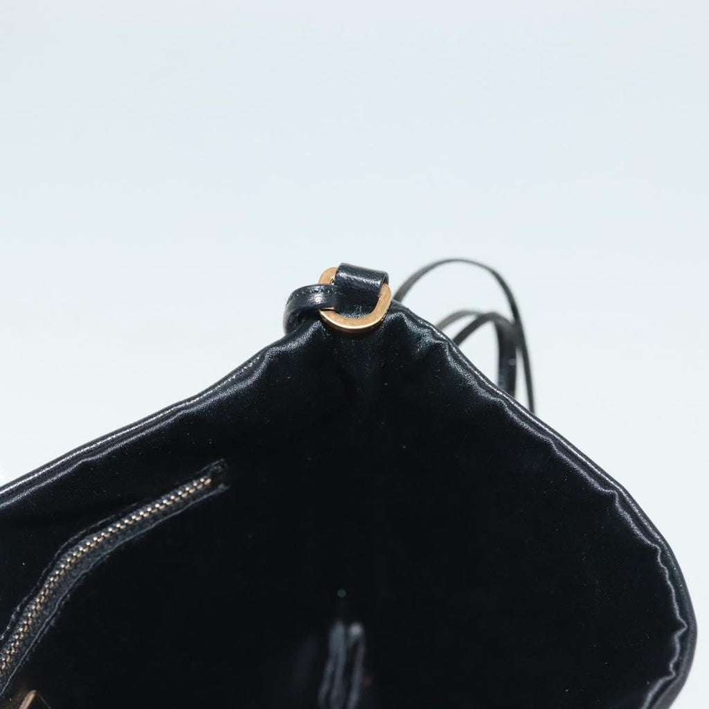Prada Bow Shoulder Bag Vernice Saffiano Leather Black Leather Bag
