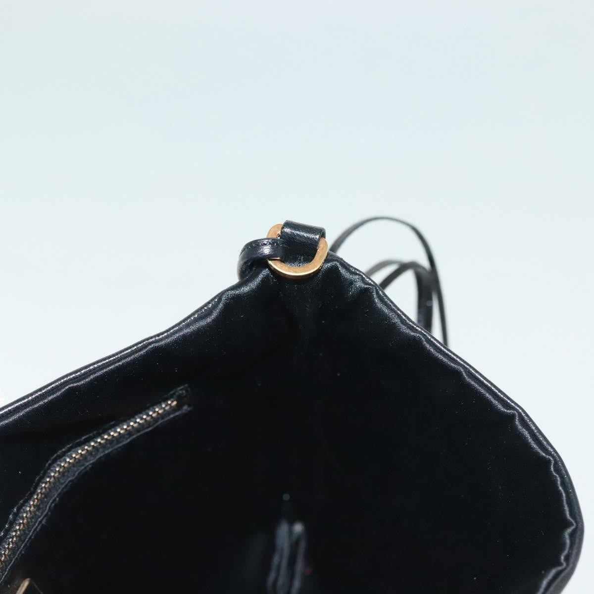 Prada Bow Shoulder Bag Vernice Saffiano Leather Black Leather Bag