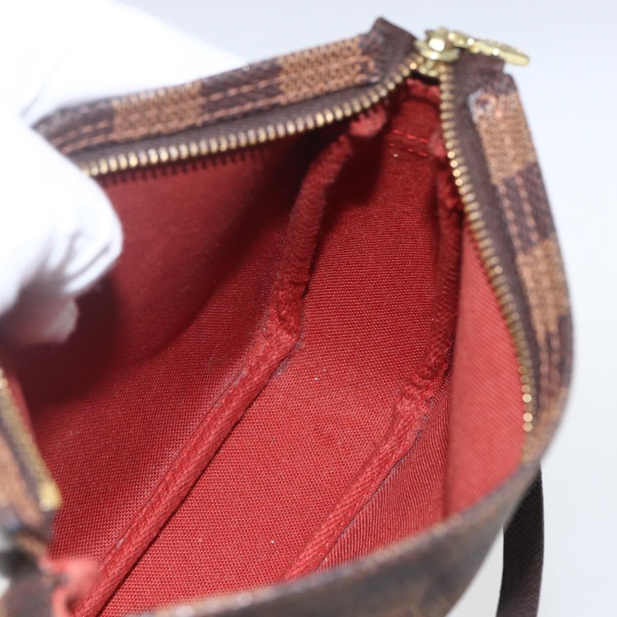 Louis Vuitton Trousse Make Up Bag Damier Brown Canvas Clutche & Pouche Bag