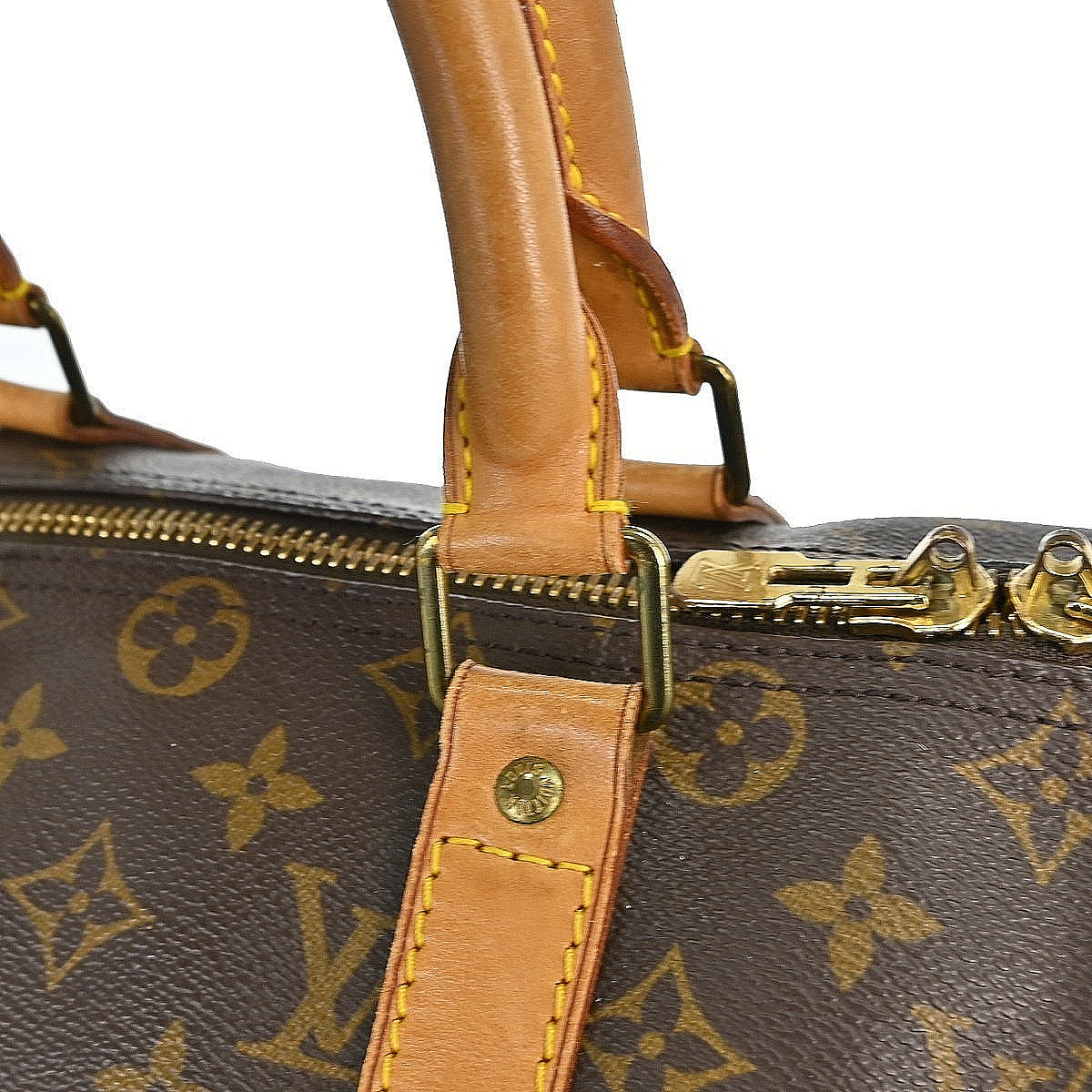 Louis Vuitton Keepall Bag Monogram Canvas Brown Canvas Travel Bag