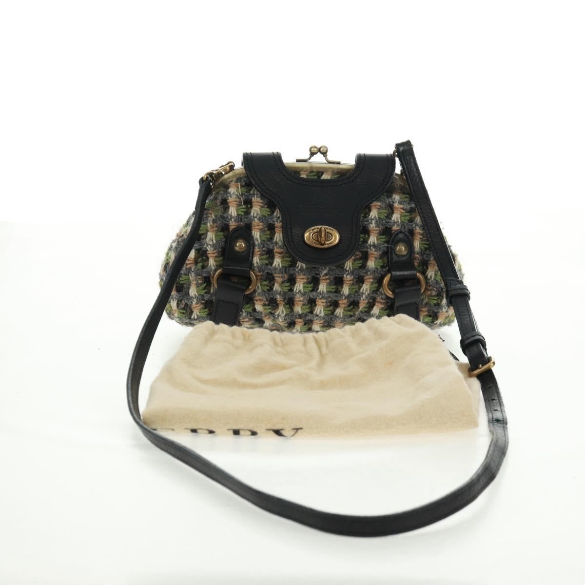 Burberry Blue Label Shoulder Bag Tweed Green Tweed Shoulder Bag