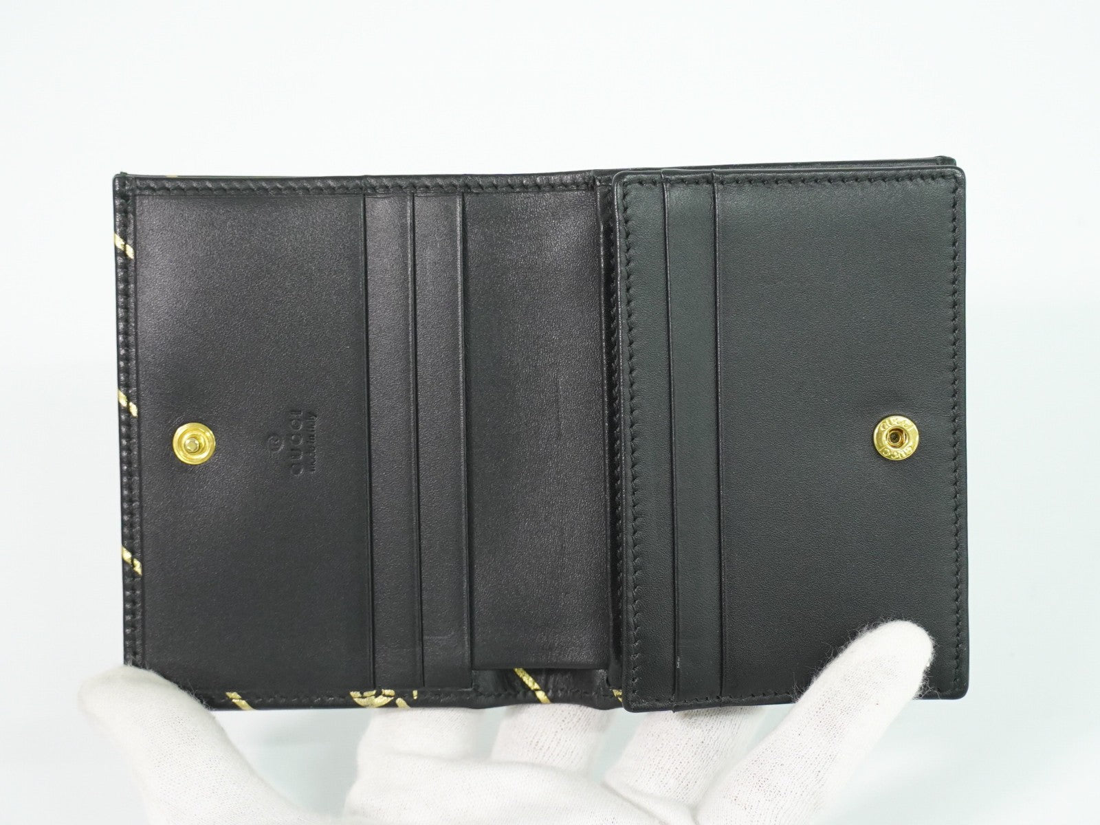 Gucci Gg Marmont Wallet Leather Black Leather Wallets Accessory (Pre-Owned)