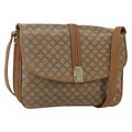 Celine Vintage Macadam Shoulder Bag Canvas And Leather Beige Canvas Shoulder Bag Bag