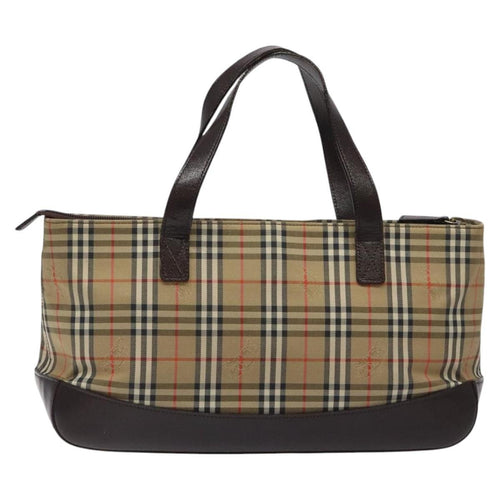 Burberry Nova Check Handbag Nova Check Canvas And Leather Beige Canvas Handbag