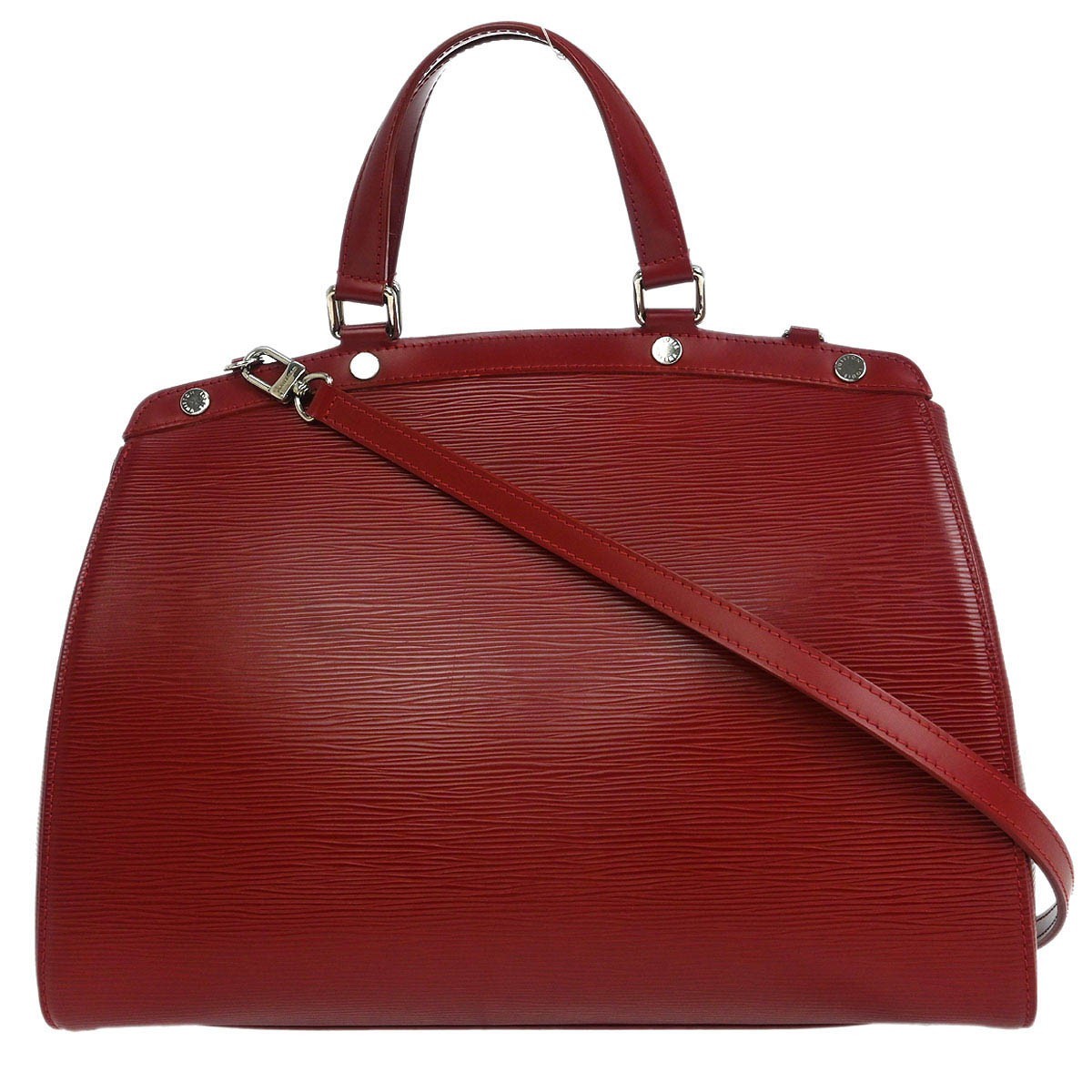 Louis Vuitton Brea Handbag Epi Leather Red Leather Tote Bag