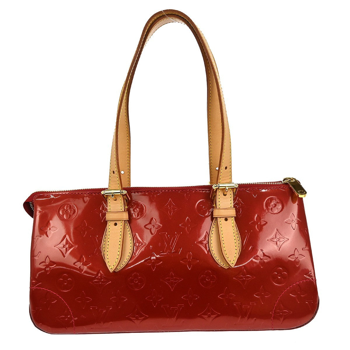 Louis Vuitton Rosewood Avenue Handbag Monogram Vernis Red Patent_Leather Handbag