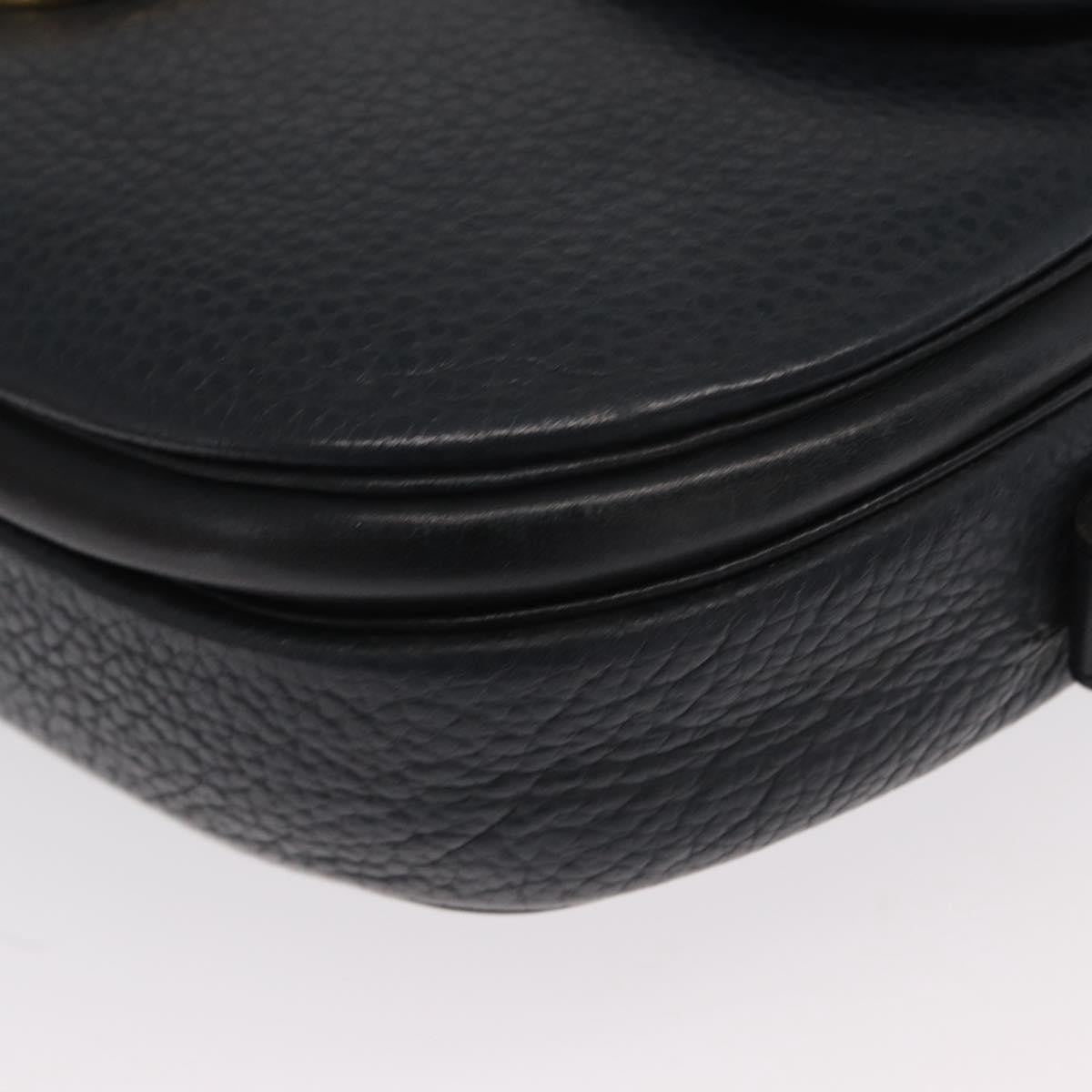 Christian Dior Vintage Shoulder Bag Leather Navy Leather Shoulder Bag Bag (Pre-Owned)