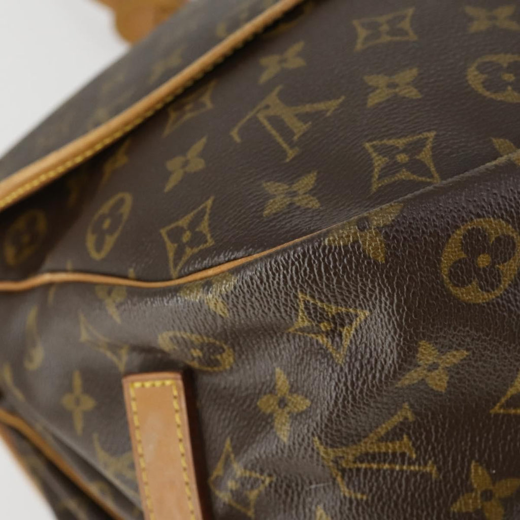 Louis Vuitton Saumur Handbag Monogram Canvas Brown Canvas Shoulder Bag