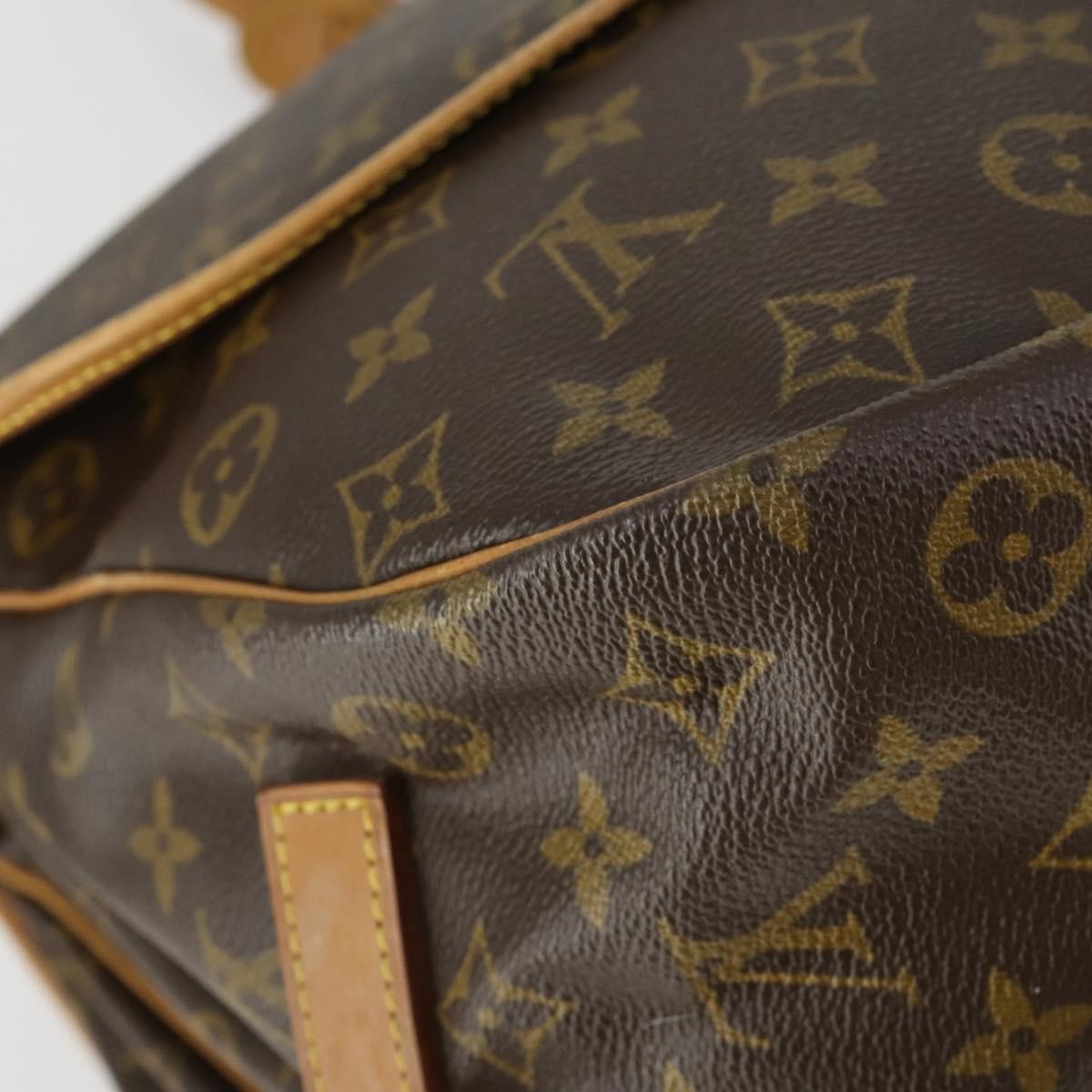 Louis Vuitton Saumur Handbag Monogram Canvas Brown Canvas Shoulder Bag