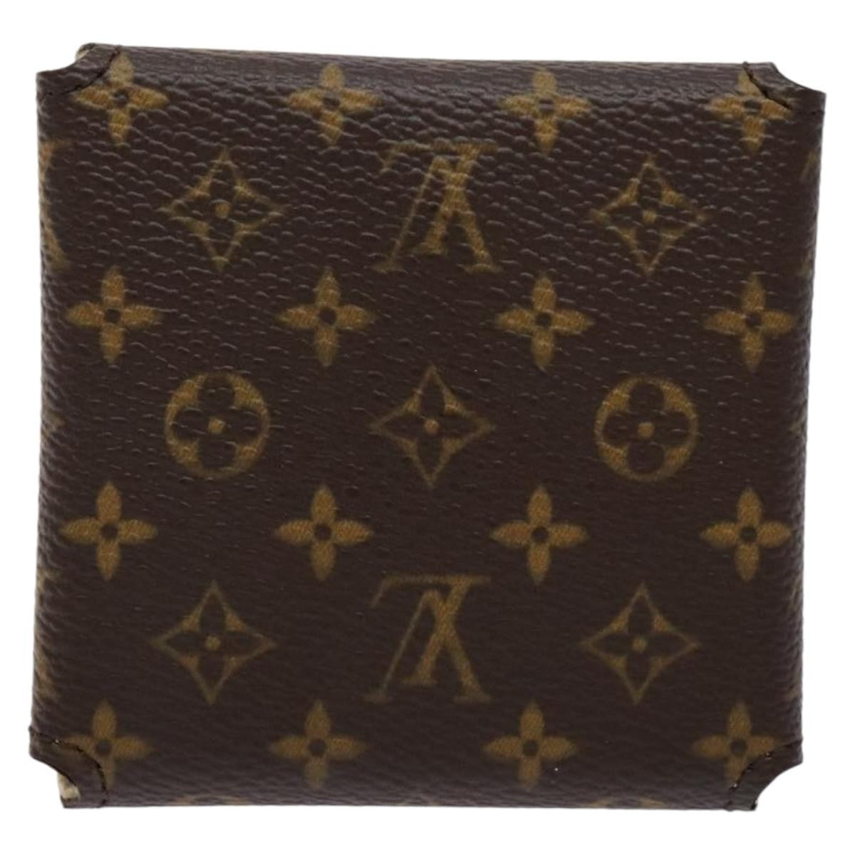 Louis Vuitton Case Jewelry Box Canvas Brown Canvas Wallets Accessory