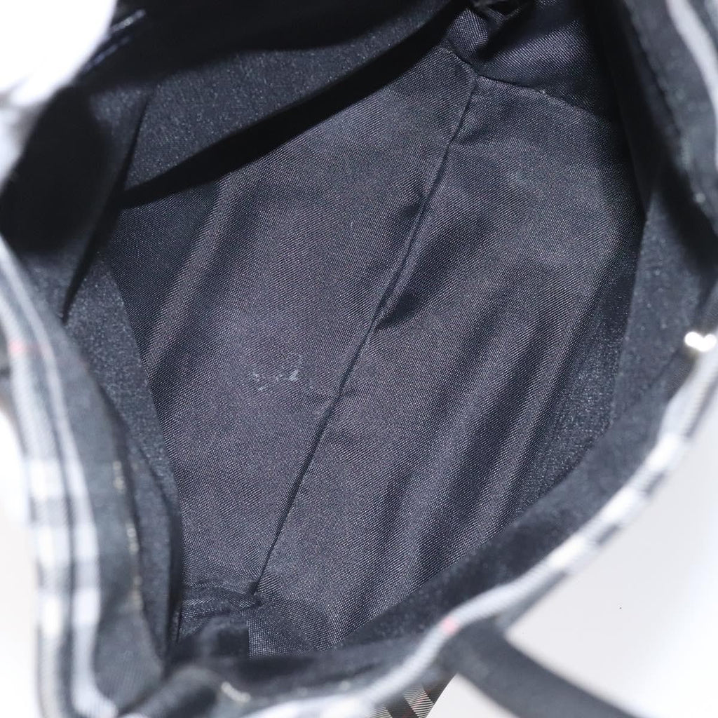 Burberry Nova Check Tote Nylon Black Nylon Handbag