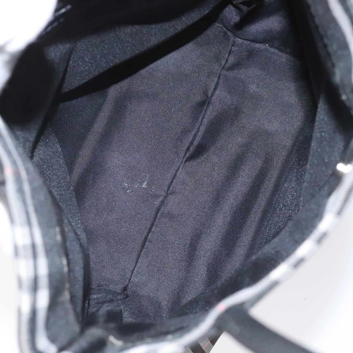 Burberry Nova Check Tote Nylon Black Nylon Handbag