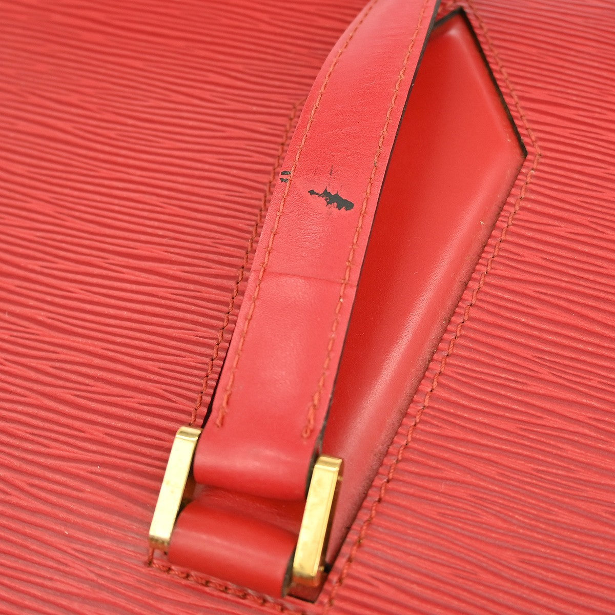 Louis Vuitton Voltaire Handbag Epi Leather Red Leather Shoulder Bag