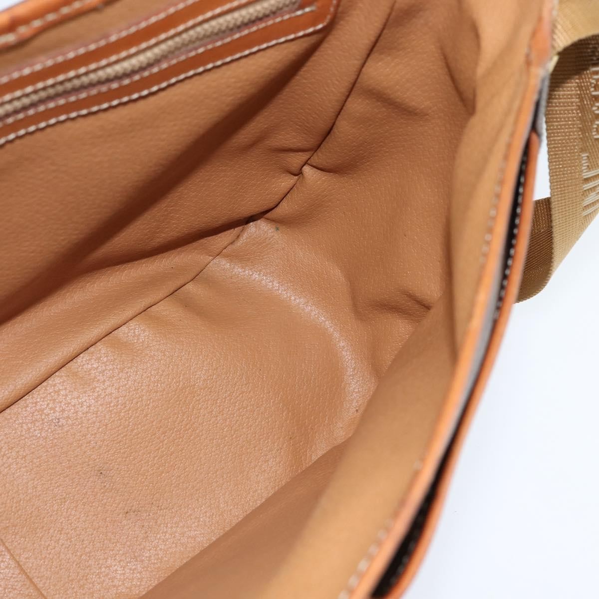 Celine Vintage Macadam Shoulder Bag Canvas And Leather Brown Canvas Shoulder Bag Bag