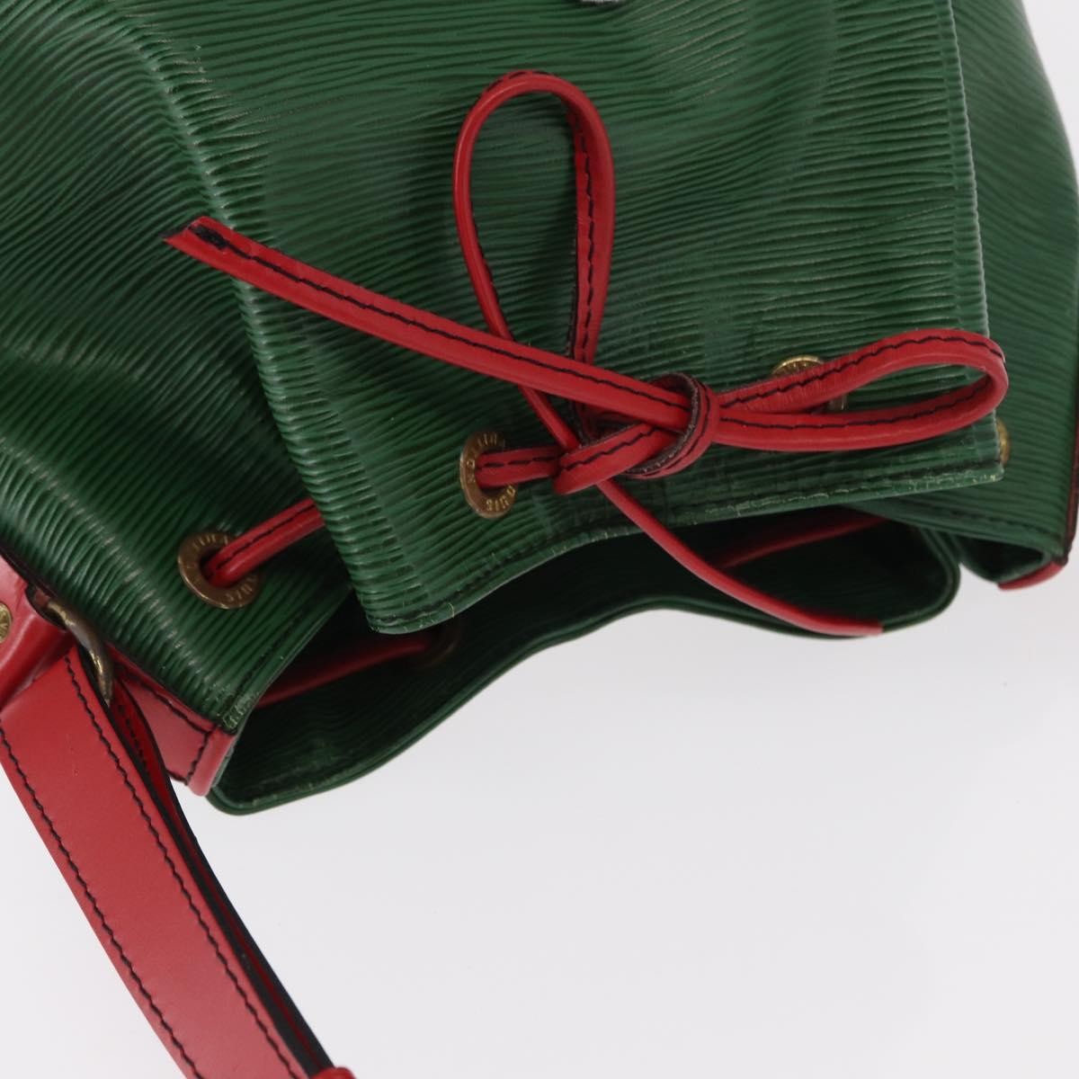 Louis Vuitton Bicolor Petit Noe Handbag Epi Leather Green Leather Shoulder Bag
