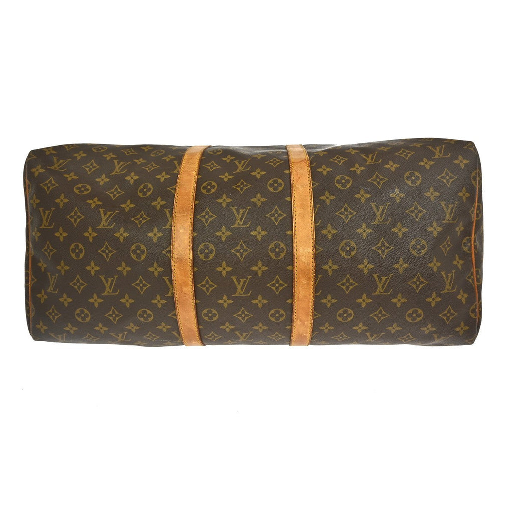 Louis Vuitton Keepall Bag Monogram Canvas Brown Canvas Travel Bag