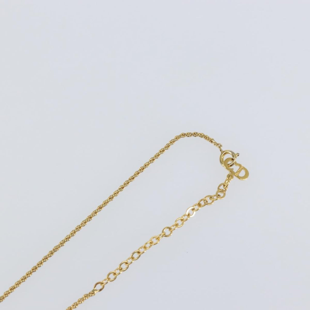 Christian Dior Cd Round Pendant Necklace Metal Gold Metal Necklace Jewelry (Pre-Owned)