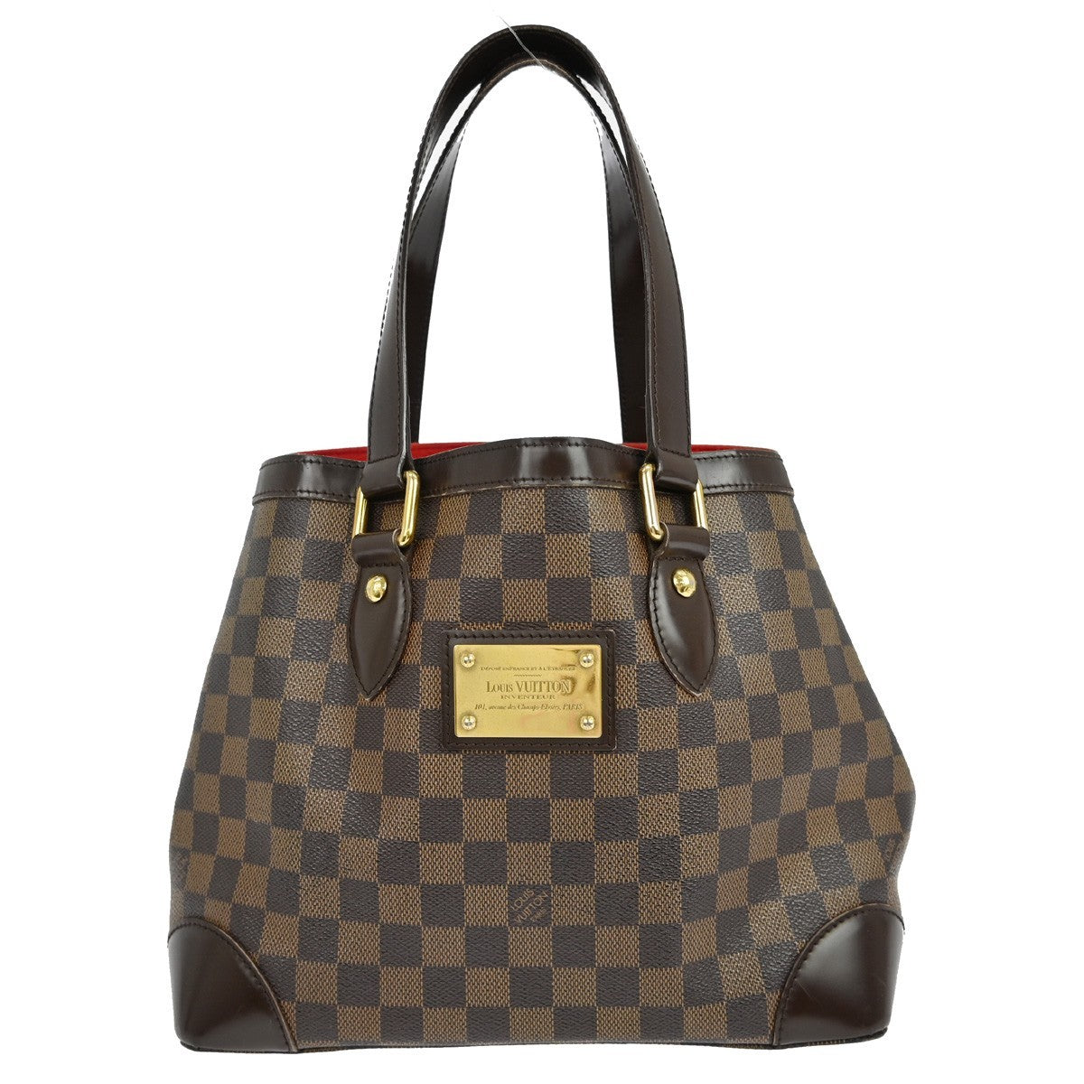 Louis Vuitton Hampstead Handbag Damier Brown Canvas Tote Bag