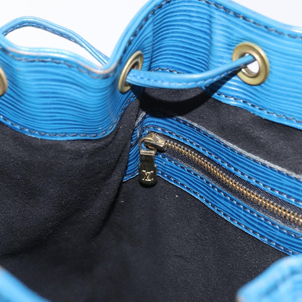 Louis Vuitton Petit Noe Handbag Epi Leather Blue Leather Shoulder Bag
