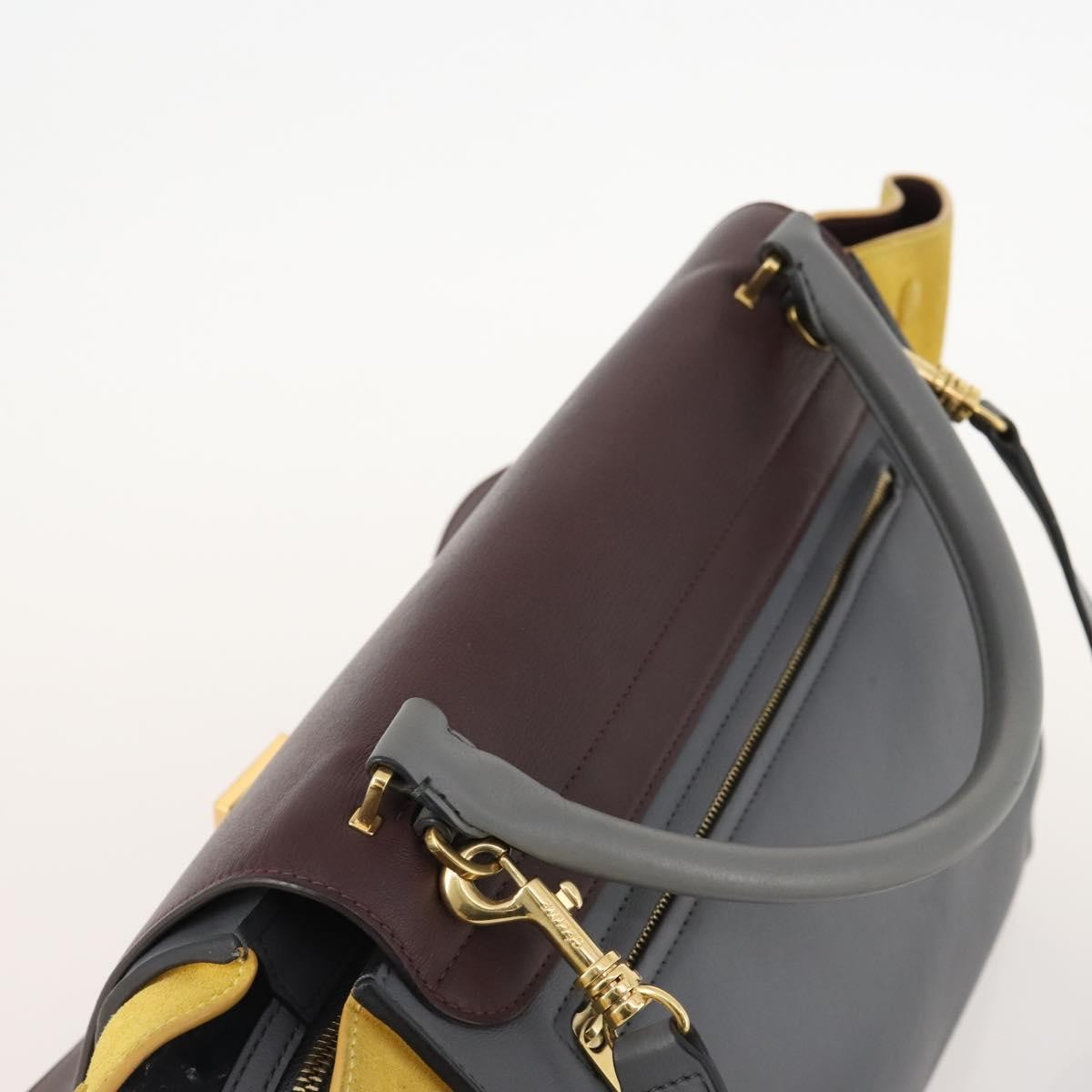 Celine Tricolor Trapeze Bag Leather Multicolour Leather Handbag