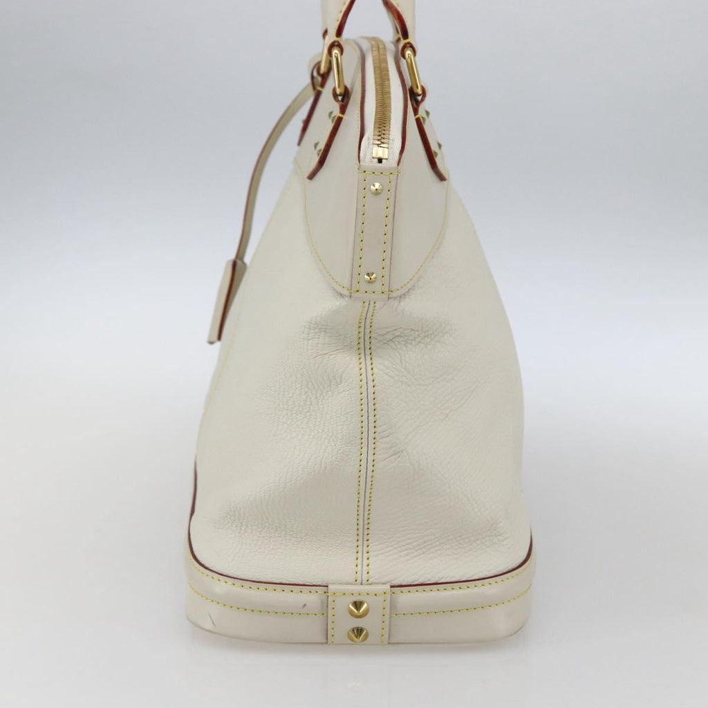 Louis Vuitton Suhali Lockit Handbag Leather White Leather Handbag