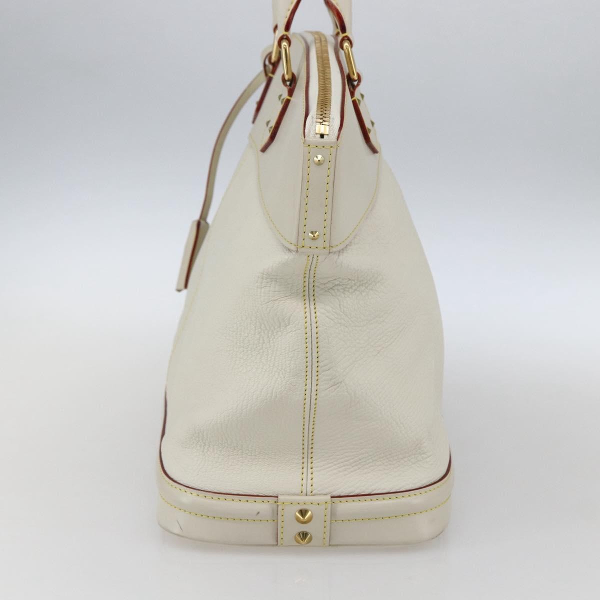 Louis Vuitton Suhali Lockit Handbag Leather White Leather Handbag