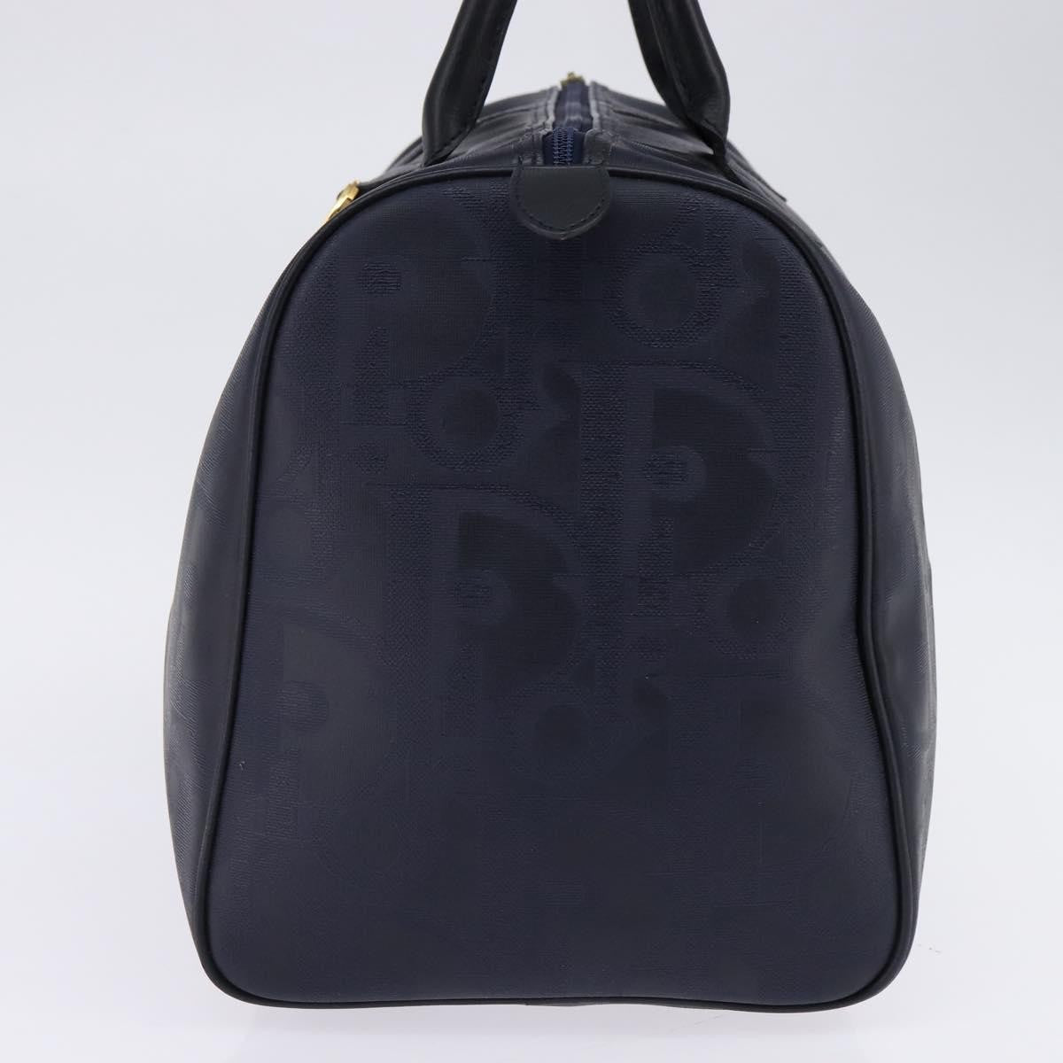 Christian Dior Lady Dior Boston Bag Canvas Navy Canvas Travel Bag Bag (Pre-Owned)