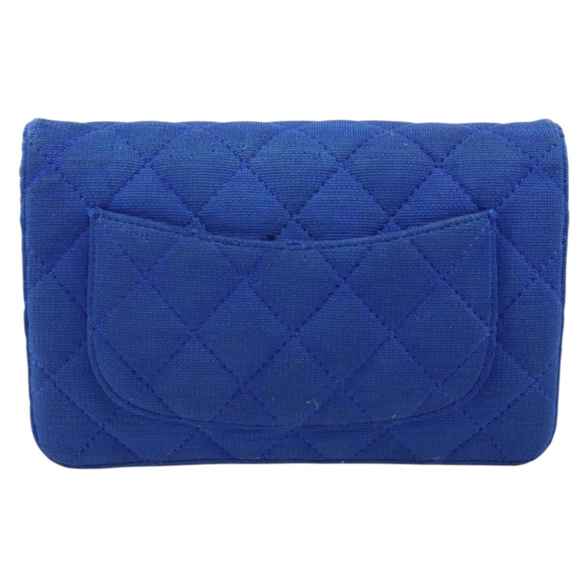 Chanel Wallet On Chain Canvas Navy Canvas Shoulder Bag Bag
