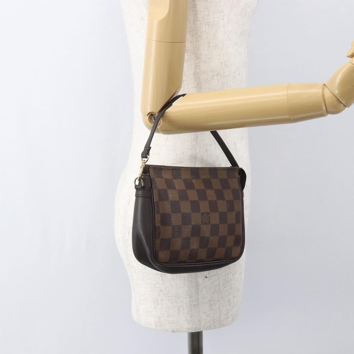 Louis Vuitton Trousse Make Up Bag Damier Canvas Brown Canvas Clutche & Pouche Bag