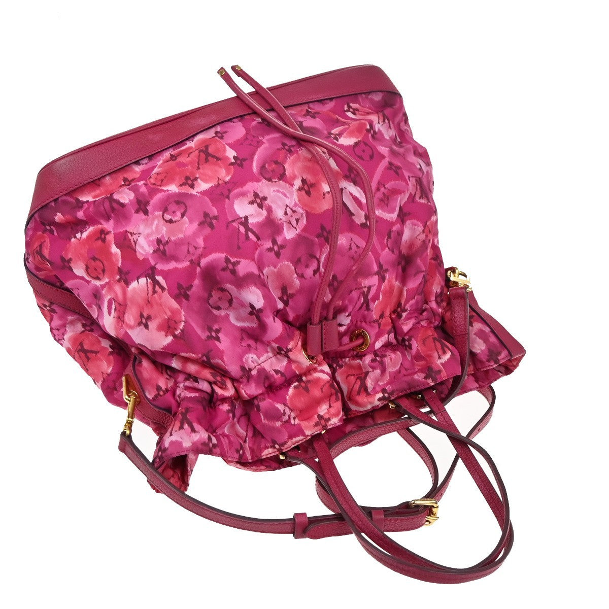 Louis Vuitton Noefull Handbag Ikat Nylon Pink Nylon Shoulder Bag