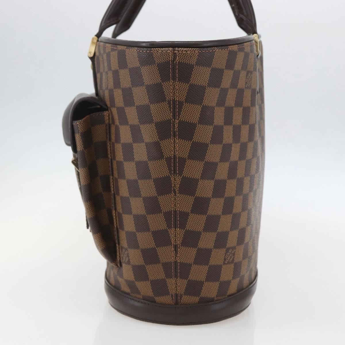Louis Vuitton Manosque Handbag Damier Brown Canvas Tote Bag