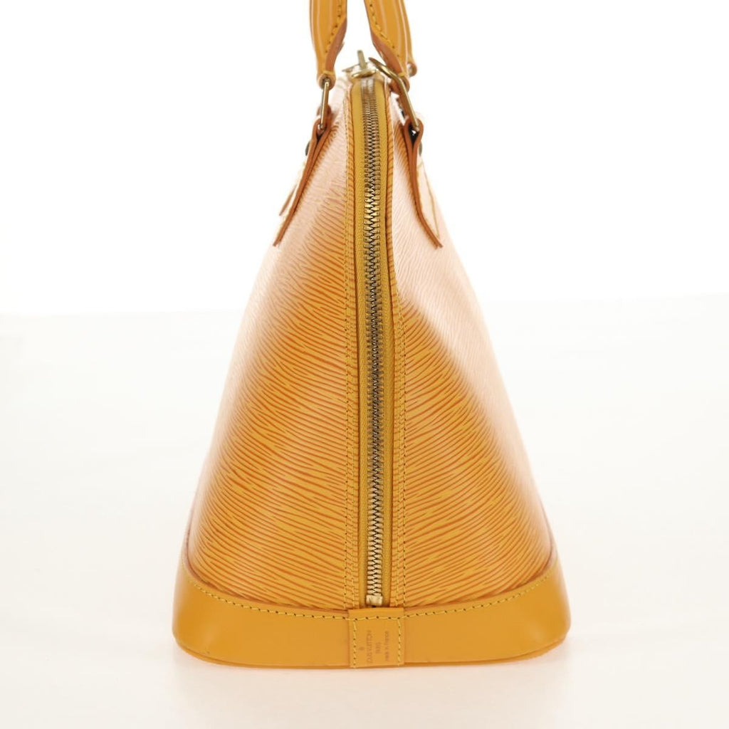 Louis Vuitton Alma Handbag Epi Leather Yellow Leather Handbag