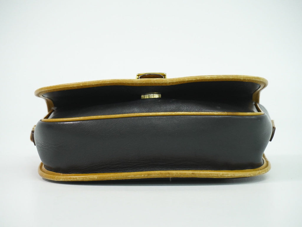 Celine Vintage Shoulder Bag Leather Black Leather Shoulder Bag Bag
