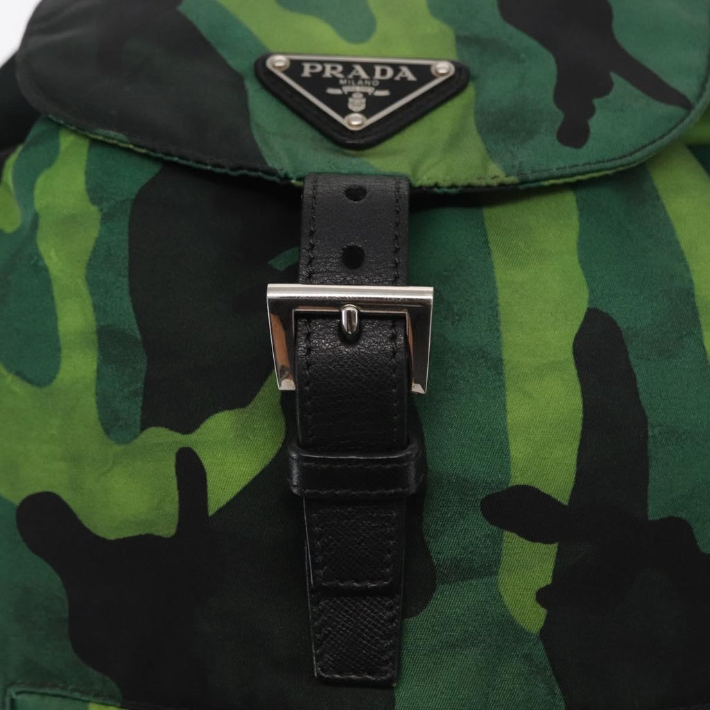 Prada Camouflage Backpack Tessuto Green Nylon Backpack Bag