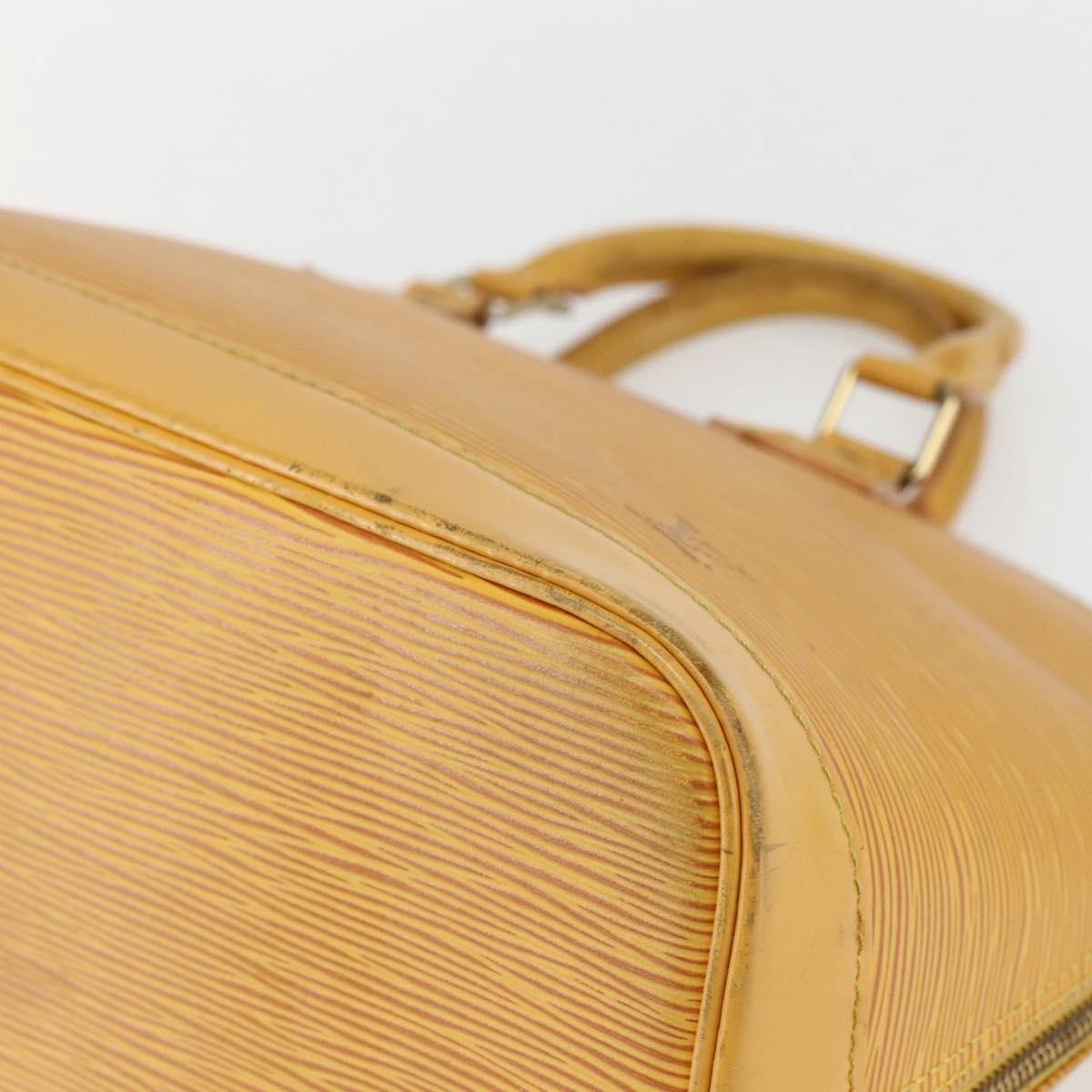 Louis Vuitton Alma Handbag Epi Leather Yellow Leather Handbag