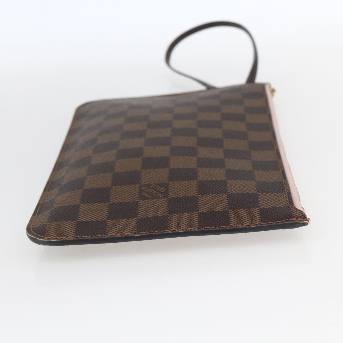 Louis Vuitton Neverfull Pochette Damier Brown Canvas Clutche & Pouche Bag