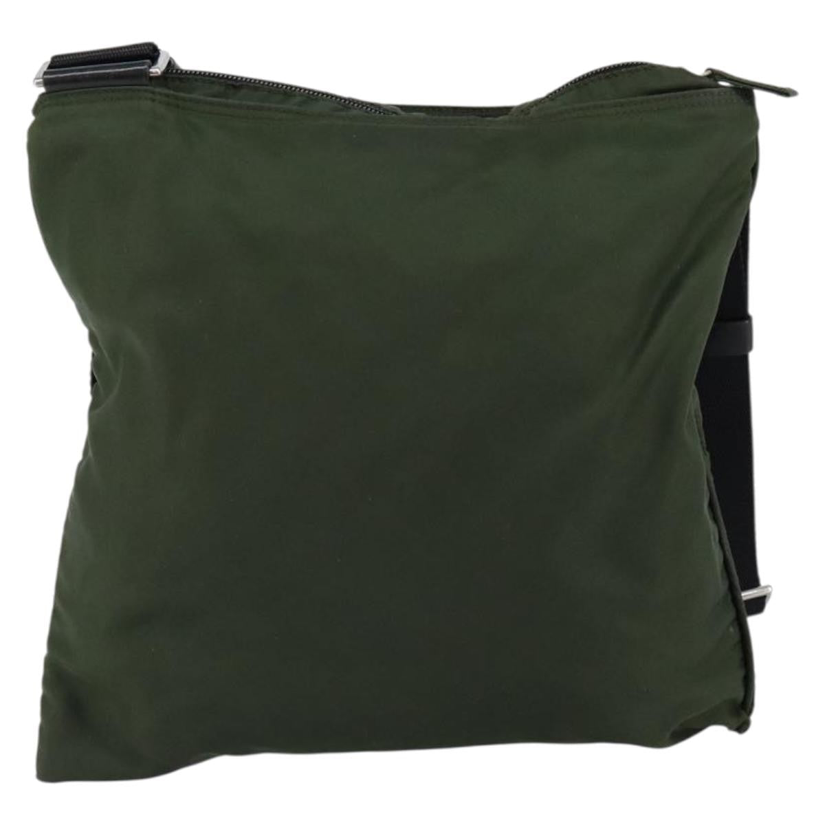 Prada Flat Messenger Bag Tessuto Khaki Nylon Shoulder Bag Bag