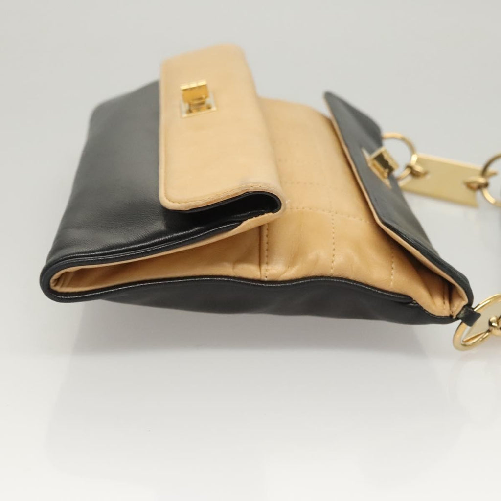 Chanel Chocolate Bar Cc Handbag Quilted Lambskin Beige Leather Handbag