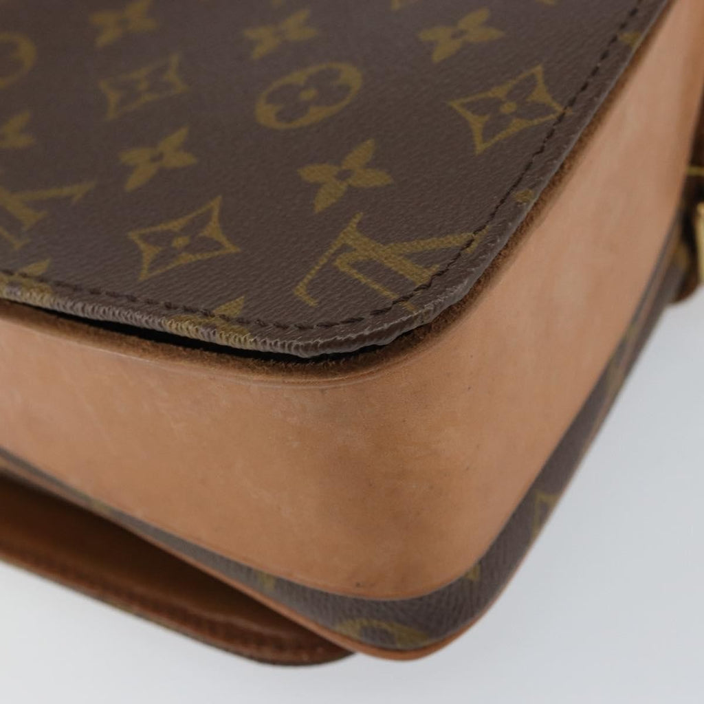 Louis Vuitton Cartouchiere Handbag Monogram Canvas Brown Canvas Shoulder Bag