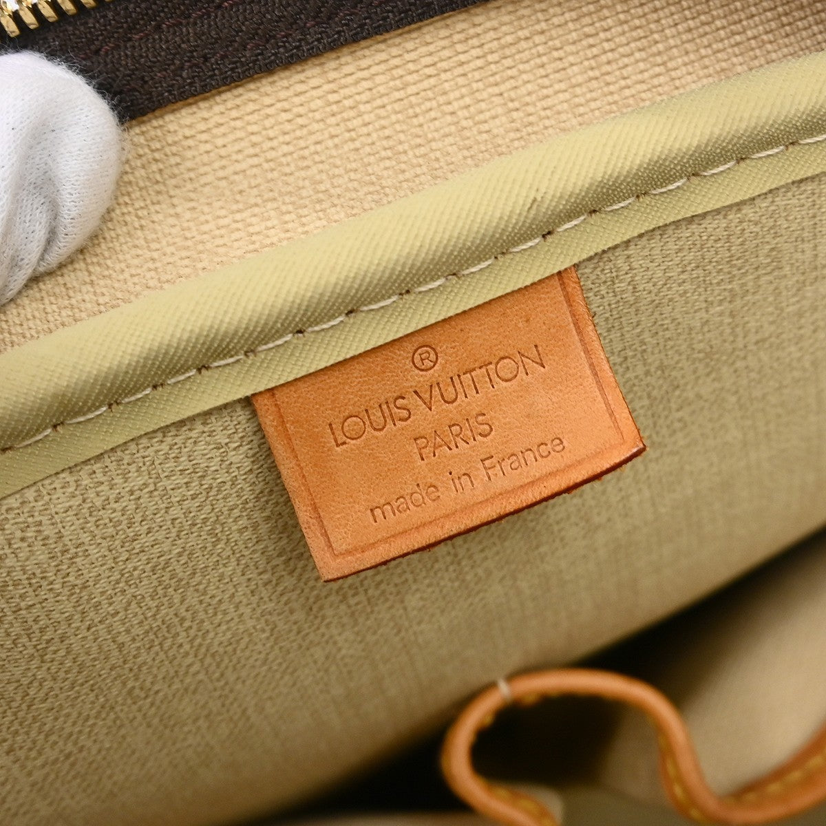 Louis Vuitton Deauville Handbag Monogram Canvas Brown Canvas Handbag