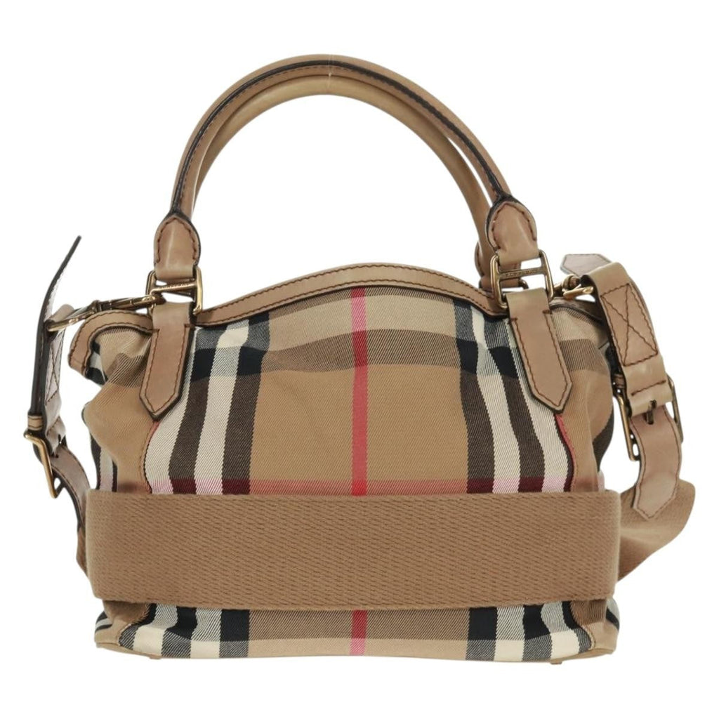 Burberry Brecon Convertible Tote House Check Canvas Beige Canvas Tote Bag