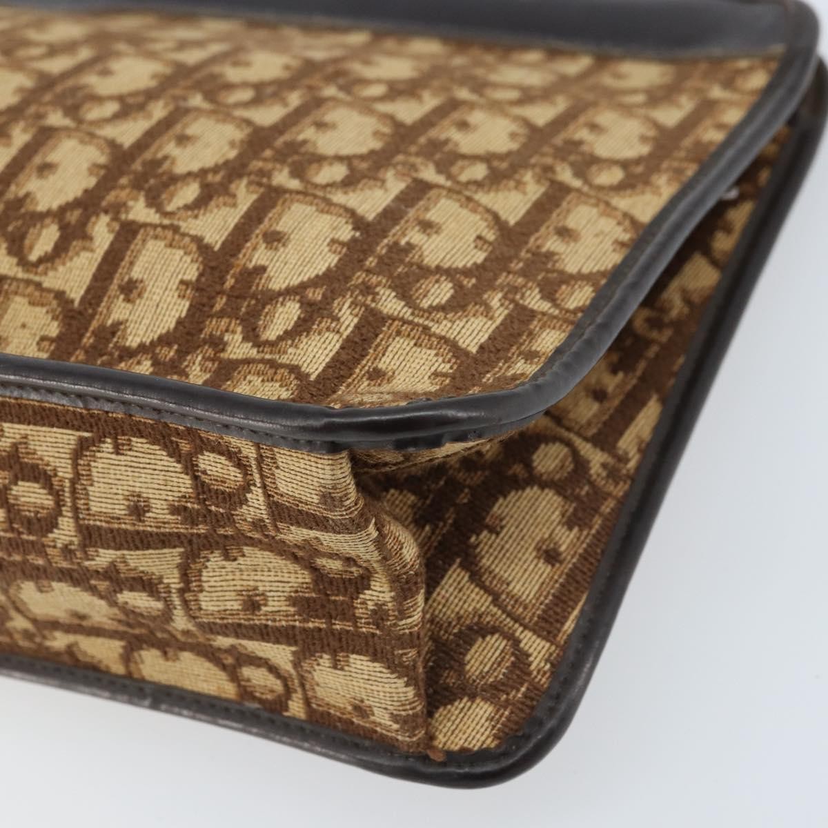 Christian Dior Vintage Trotter Pouch Canvas Brown Canvas Clutche & Pouche Bag (Pre-Owned)