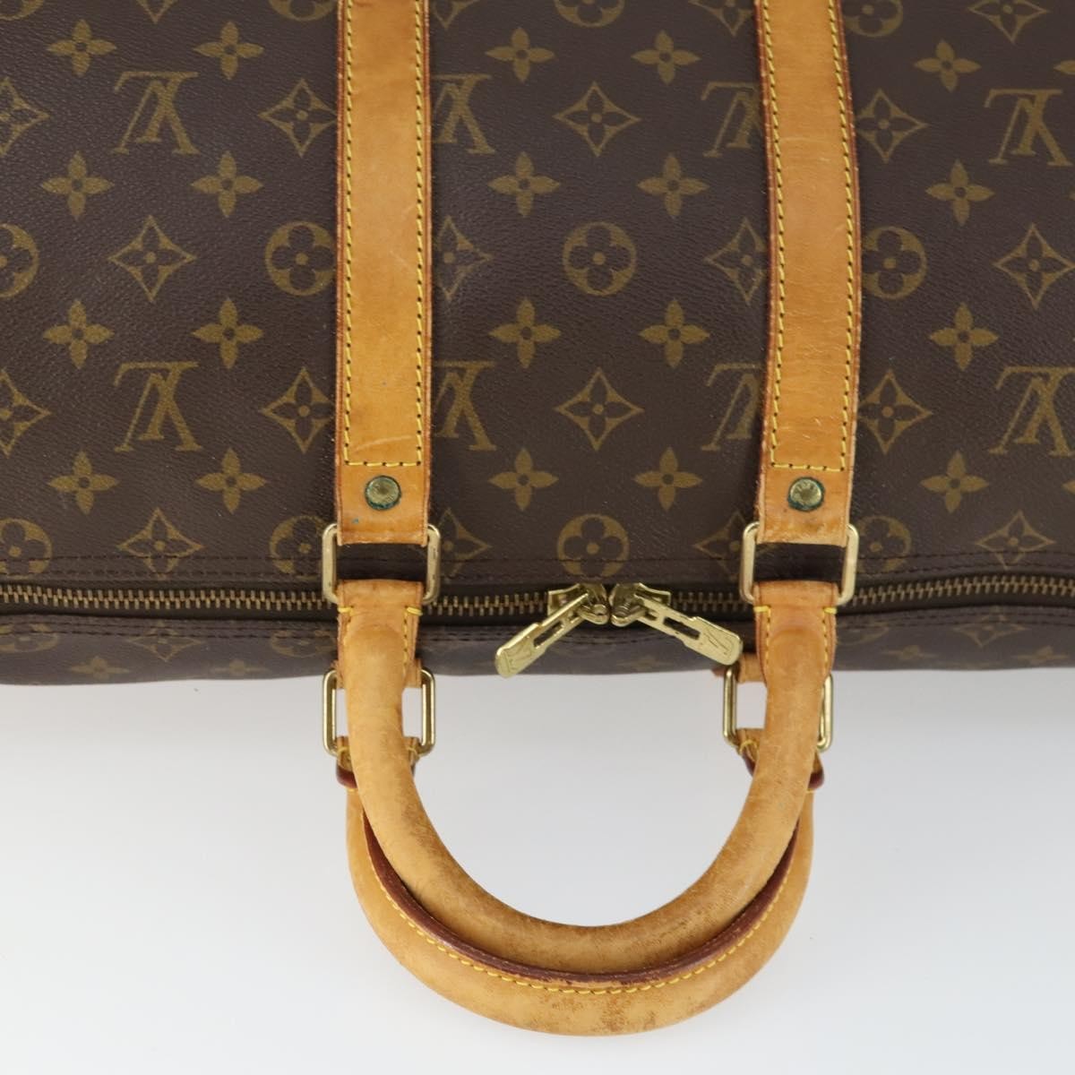 Louis Vuitton Keepall Bag Monogram Canvas Brown Canvas Travel Bag