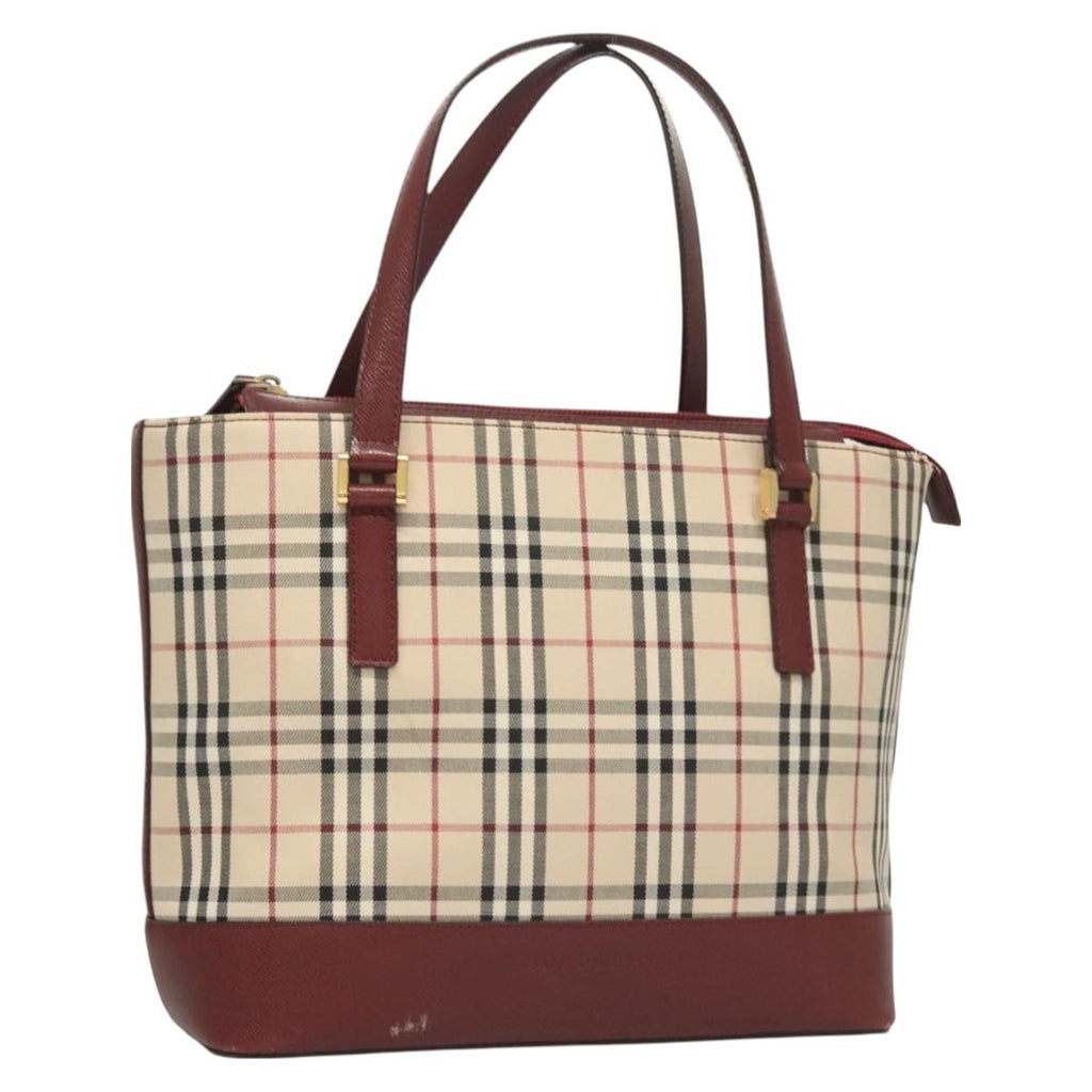 Burberry Nova Check Handbag Nova Check Canvas And Leather Beige Canvas Handbag