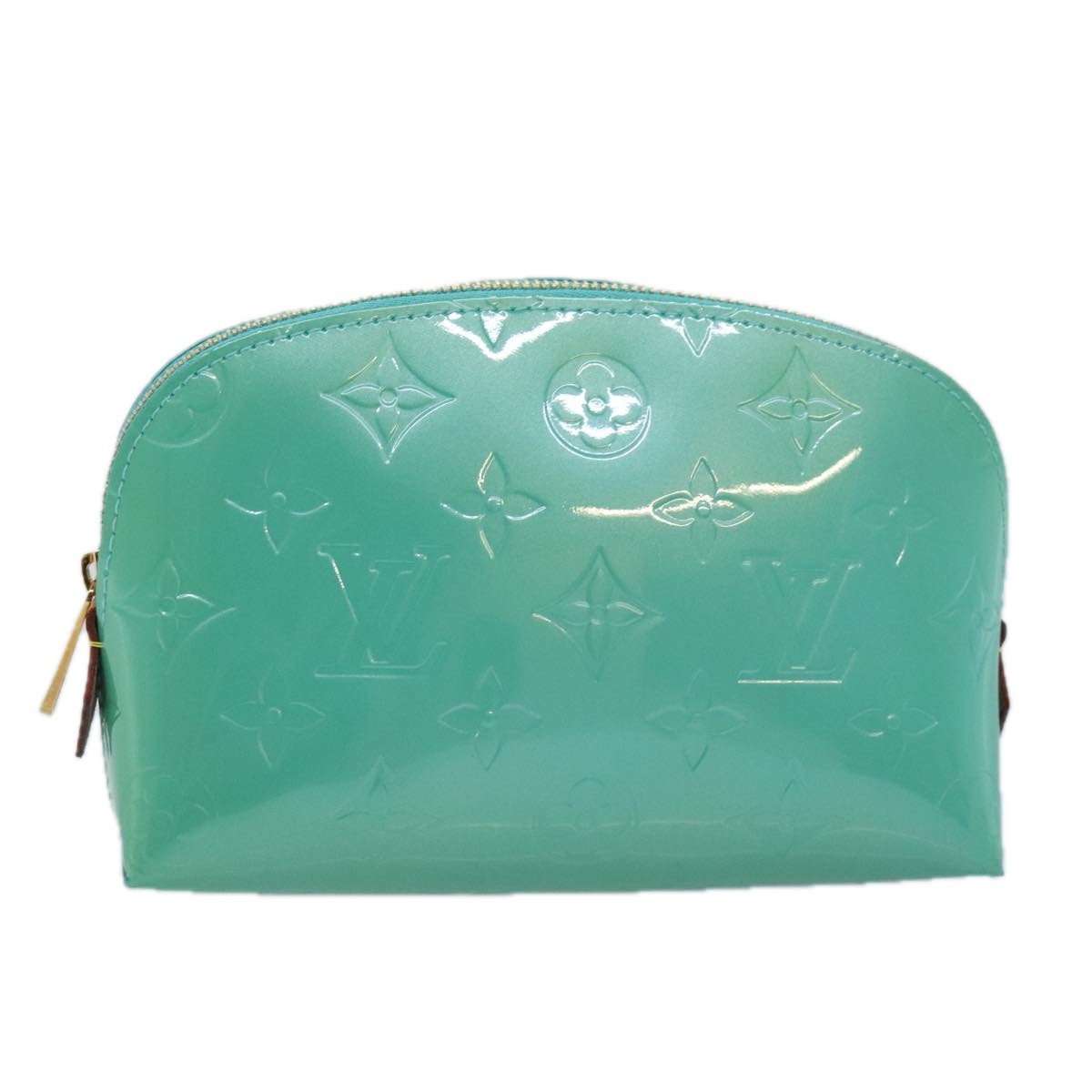 Louis Vuitton Cosmetic Pouch Monogram Vernis Blue Patent_Leather Clutche & Pouche Bag